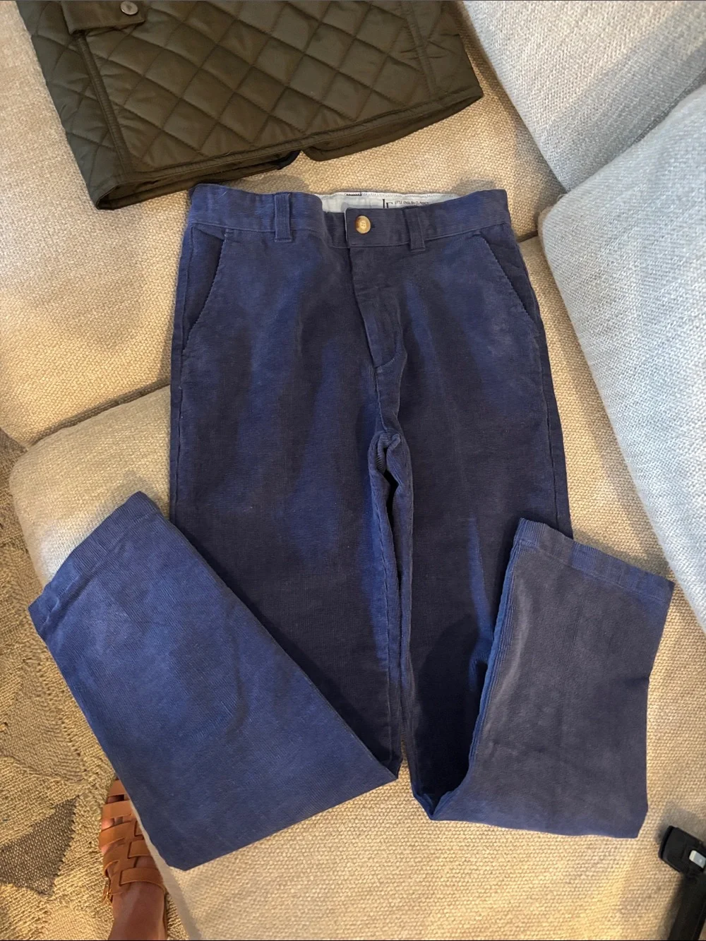 Little English Navy Corduroy Kids Trousers